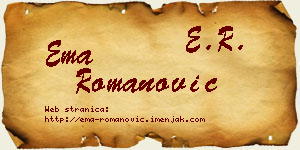 Ema Romanović vizit kartica